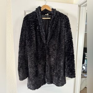 Frenchi Brand (Nordstrom) Black Faux Fur Coat